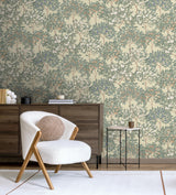 Veer Decor Arbor Serenade Green on Yellow Ground Wallpaper