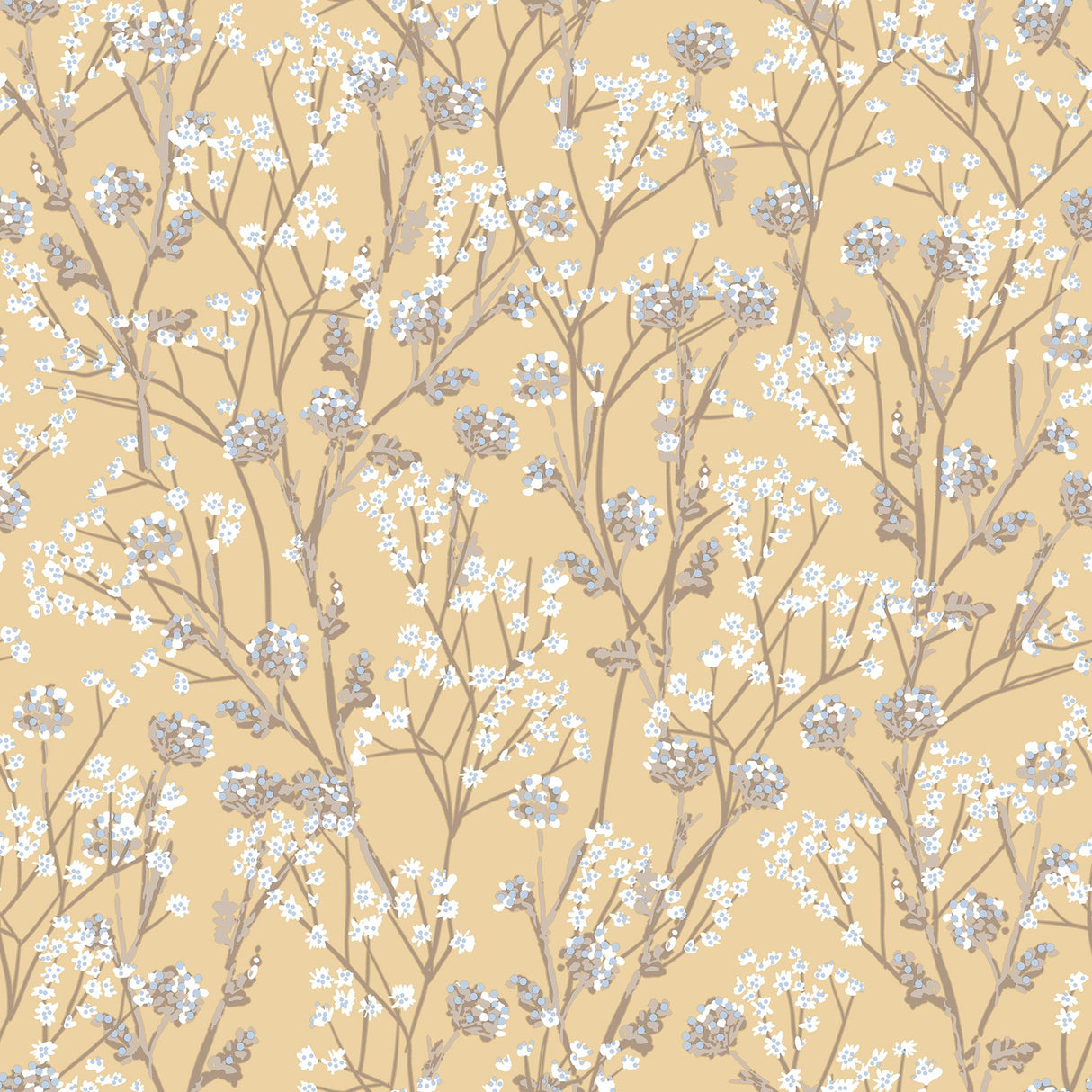 DecoratorsBest Blossom Branches Yellow Wallpaper
