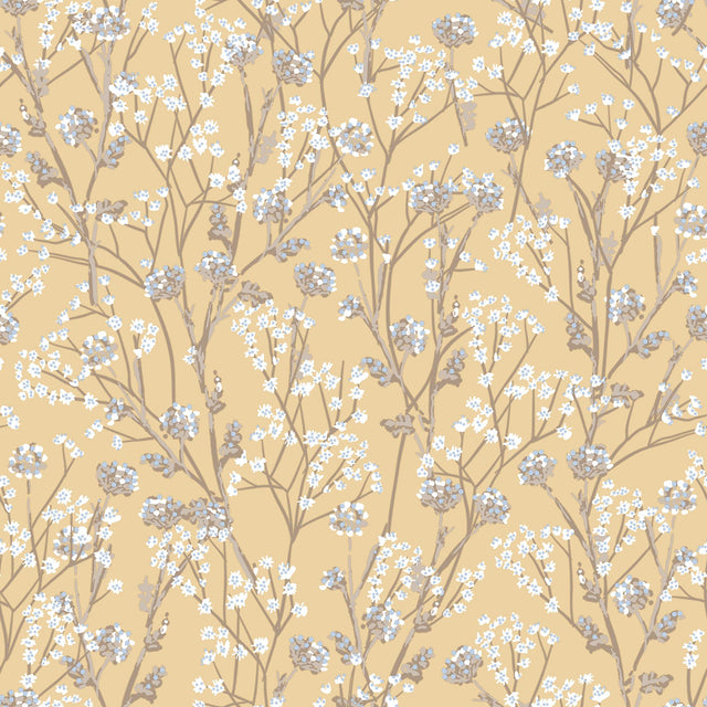 DecoratorsBest Blossom Branches Yellow Wallpaper