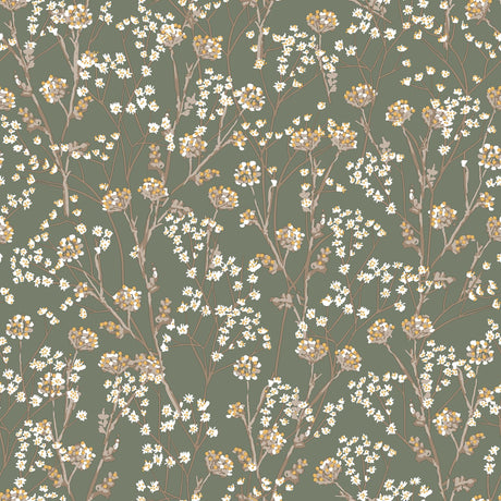 DecoratorsBest Blossom Branches Olive Wallpaper