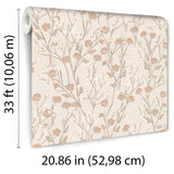 DecoratorsBest Blossom Branches Grey Beige Wallpaper