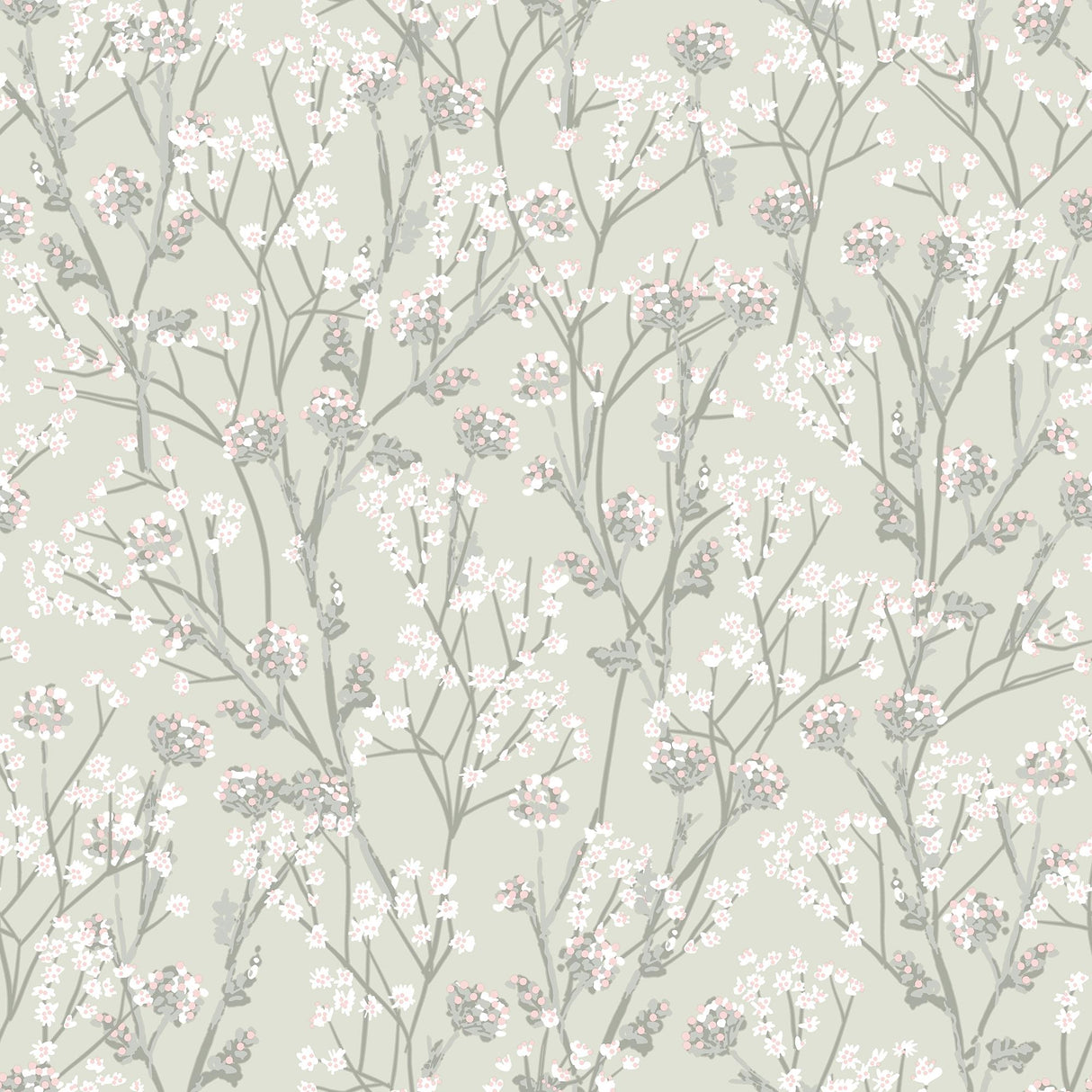 DecoratorsBest Blossom Branches Grey Green Wallpaper