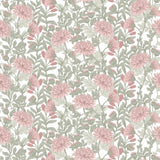 DecoratorsBest Floral Sonata Pink & Green Wallpaper