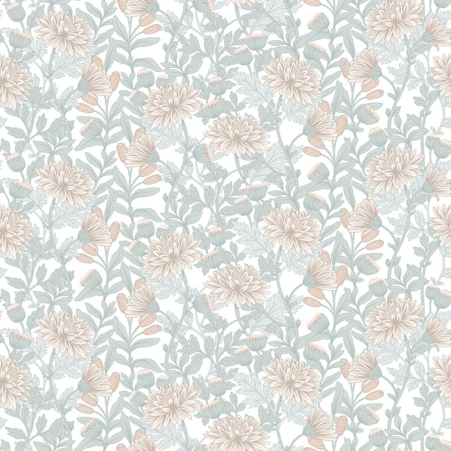 DecoratorsBest Floral Sonata Beige & Green Wallpaper