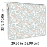 Veer Decor Floral Sonata Beige and Green Wallpaper