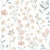 DecoratorsBest Floral Candy Beige & Green Wallpaper