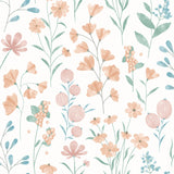 DecoratorsBest Floral Candy Orange Wallpaper
