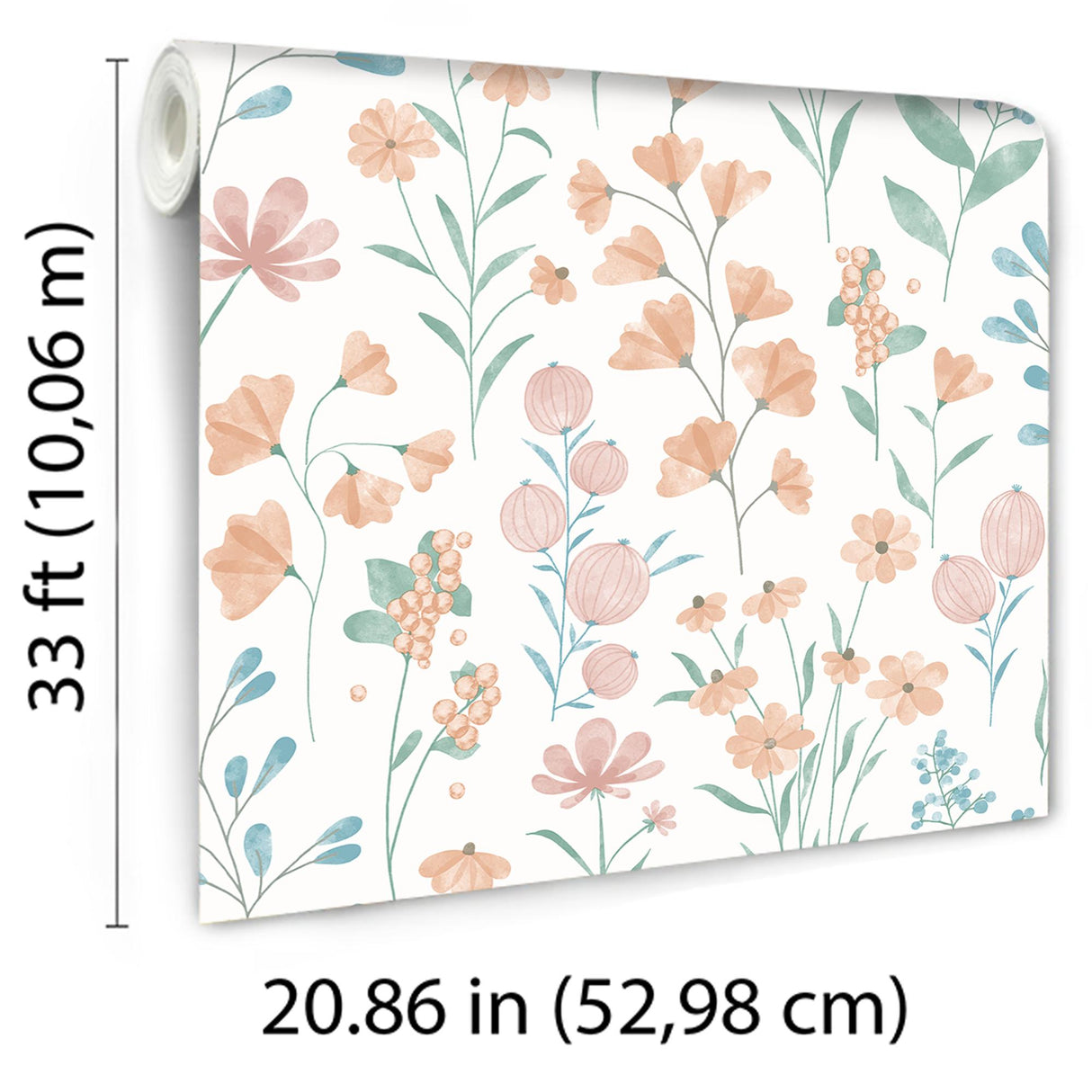 DecoratorsBest Floral Candy Orange Wallpaper