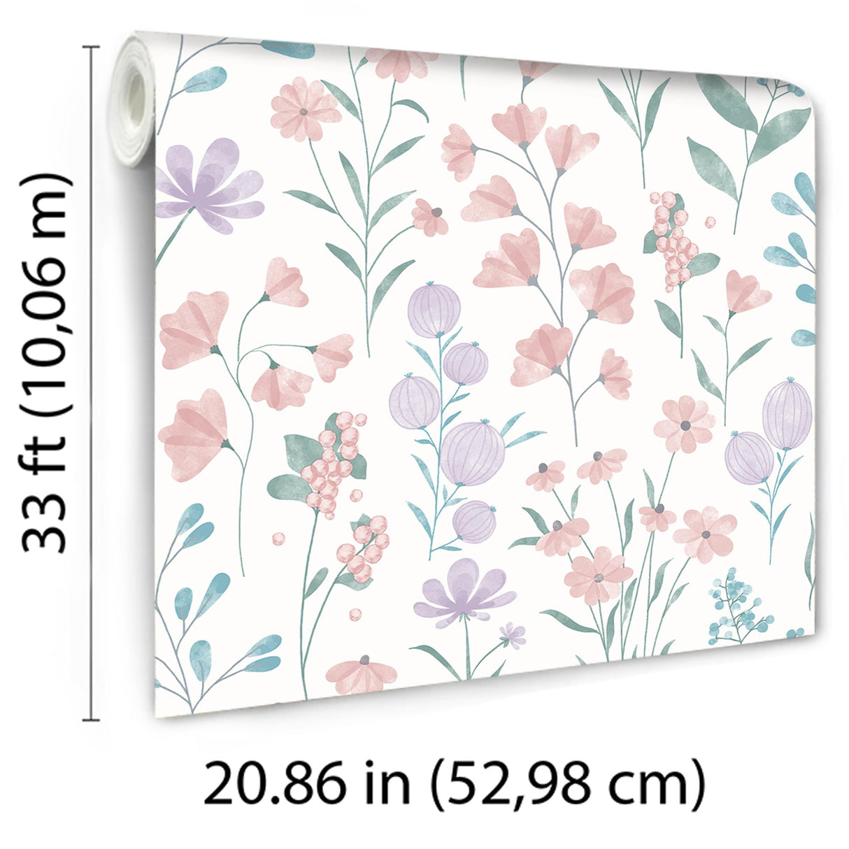 DecoratorsBest Floral Candy Pink and Violet Wallpaper