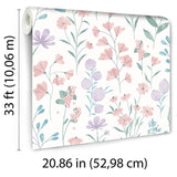 DecoratorsBest Floral Candy Pink and Violet Wallpaper