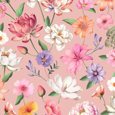 DecoratorsBest Floral Fantasia Pink Wallpaper