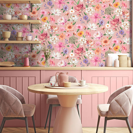 DecoratorsBest Floral Fantasia Pink Wallpaper