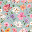 DecoratorsBest Floral Fantasia Blue Wallpaper