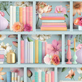 DecoratorsBest Blossom Shelves Blue Wallpaper