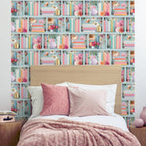 DecoratorsBest Blossom Shelves Blue Wallpaper