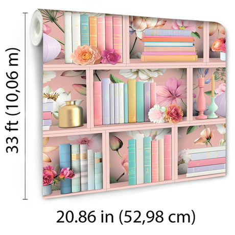 DecoratorsBest Blossom Shelves Pink Wallpaper