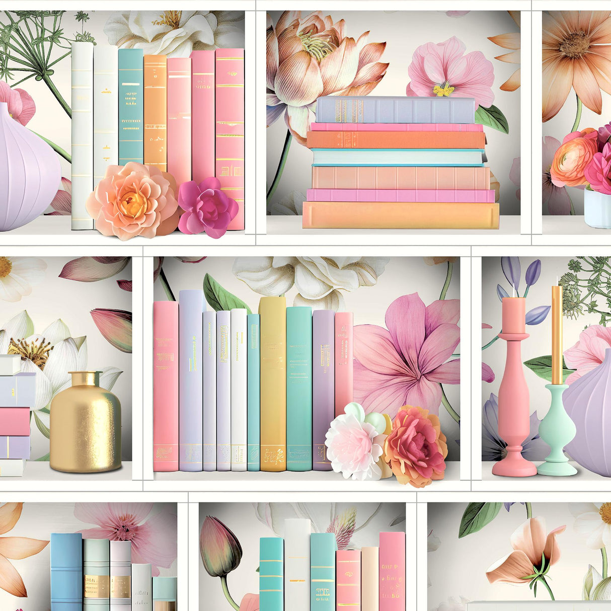 DecoratorsBest Blossom Shelves Mutli Wallpaper