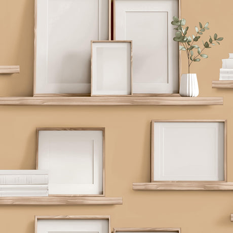 DecoratorsBest Frame Shelves Mustard Wallpaper