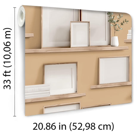 DecoratorsBest Frame Shelves Mustard Wallpaper