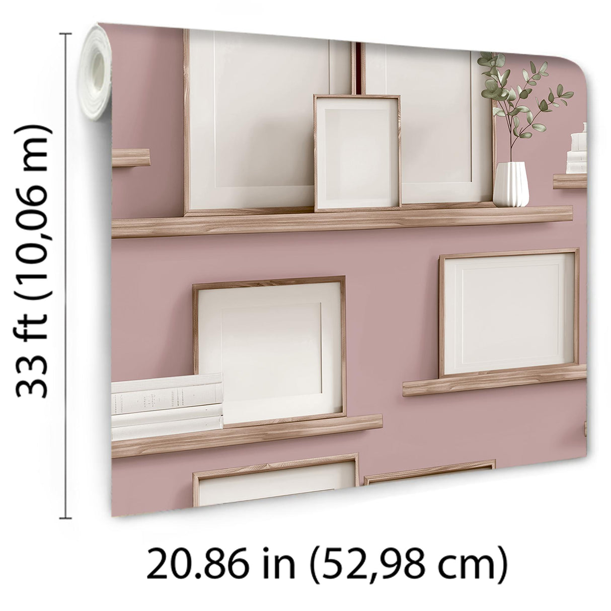 DecoratorsBest Frame Shelves Pink Wallpaper