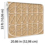 DecoratorsBest Lattice Rattan Panels Mustard Wallpaper