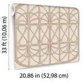 DecoratorsBest Lattice Rattan Panels Beige Wallpaper