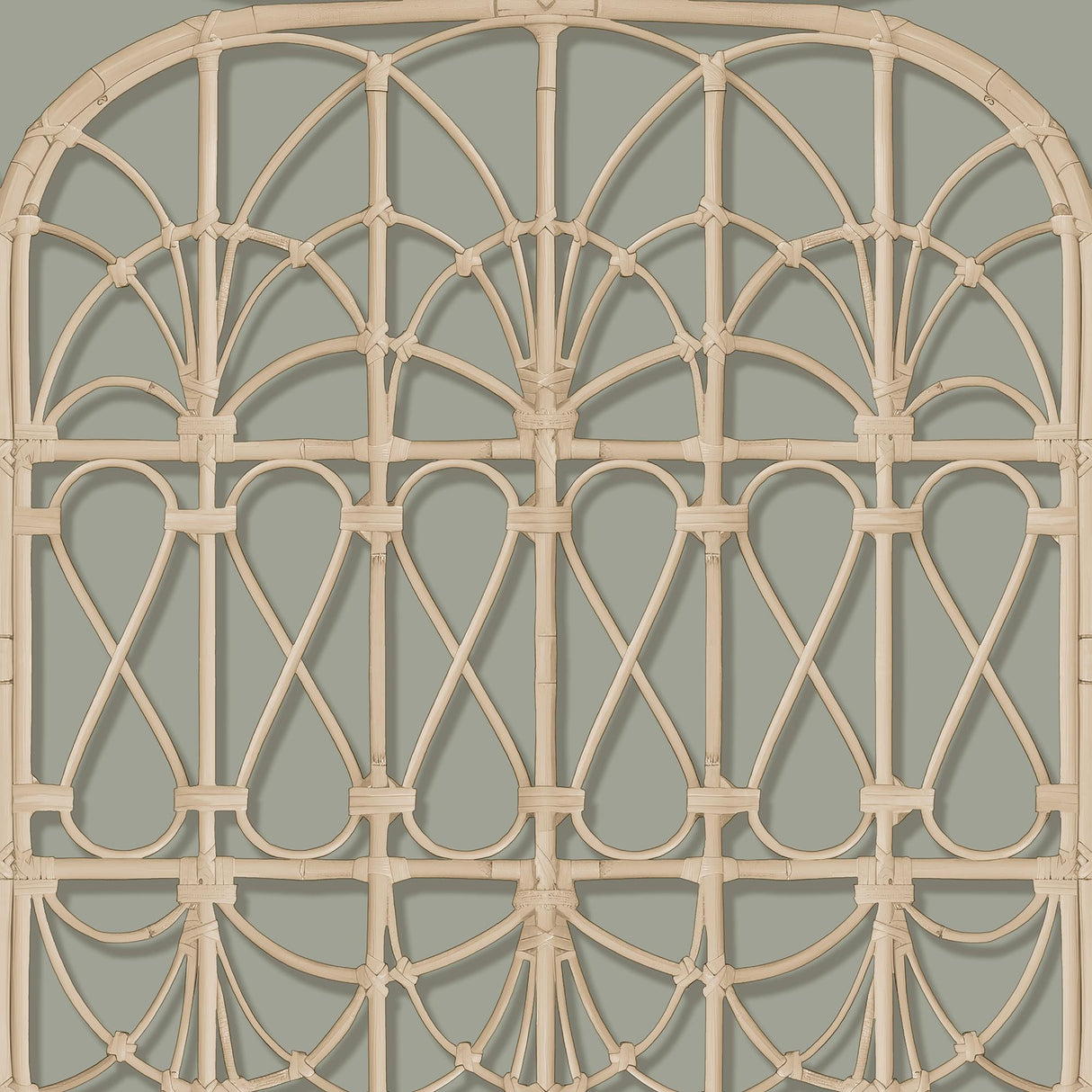DecoratorsBest Lattice Rattan Panels Grey Wallpaper