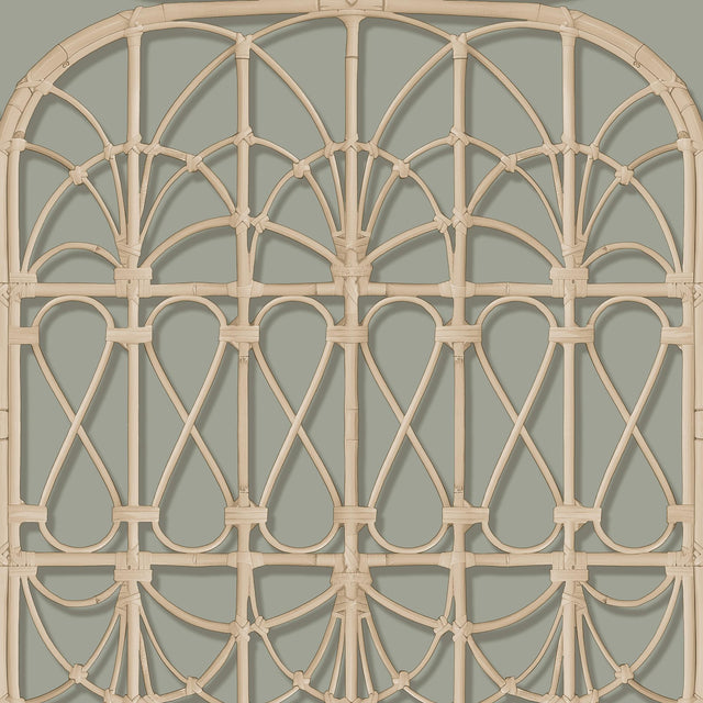 DecoratorsBest Lattice Rattan Panels Grey Wallpaper