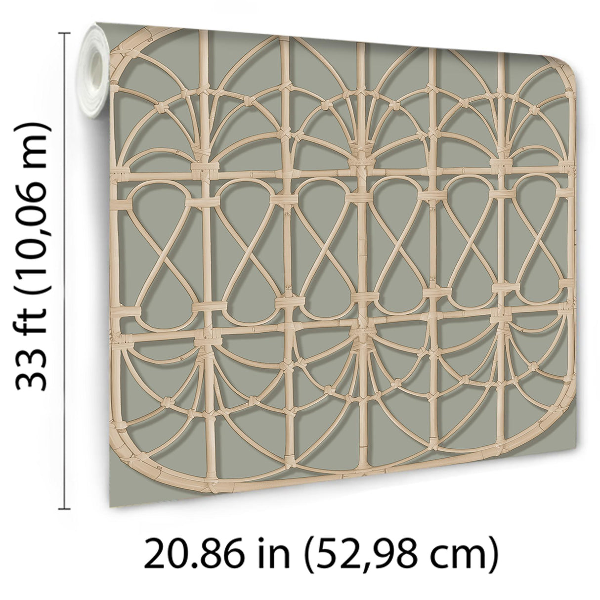 DecoratorsBest Lattice Rattan Panels Grey Wallpaper