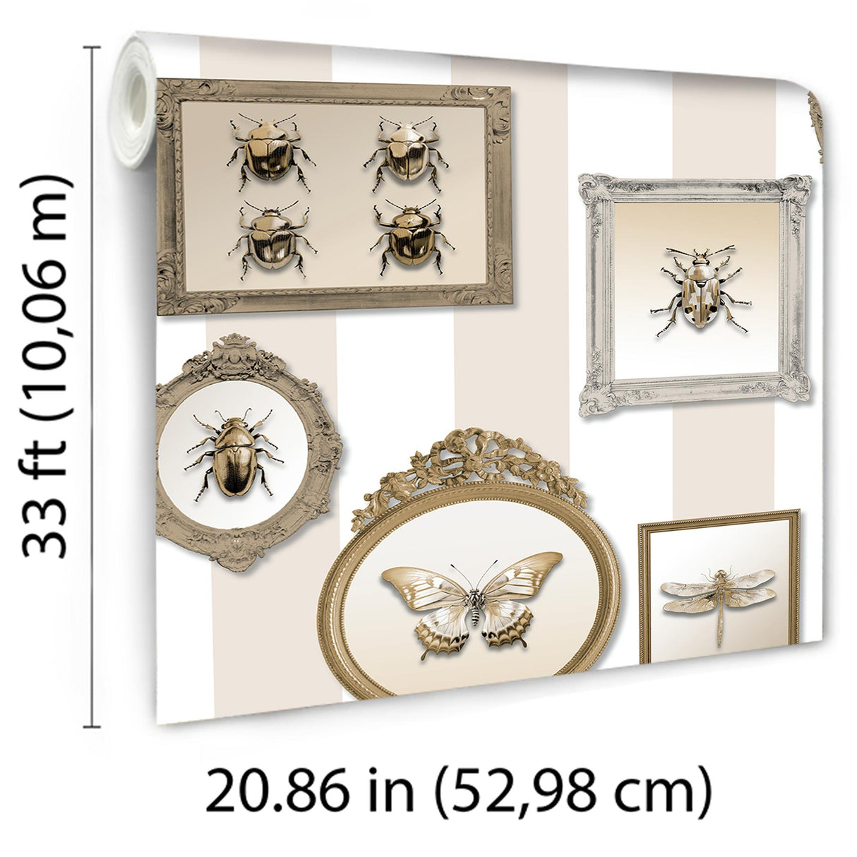 DecoratorsBest Entomology Gallery Beige Wallpaper