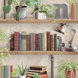 DecoratorsBest Industrial Book Nook Brown Wallpaper