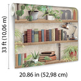 DecoratorsBest Industrial Book Nook Brown Wallpaper