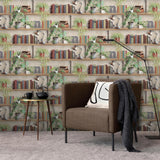 DecoratorsBest Industrial Book Nook Brown Wallpaper