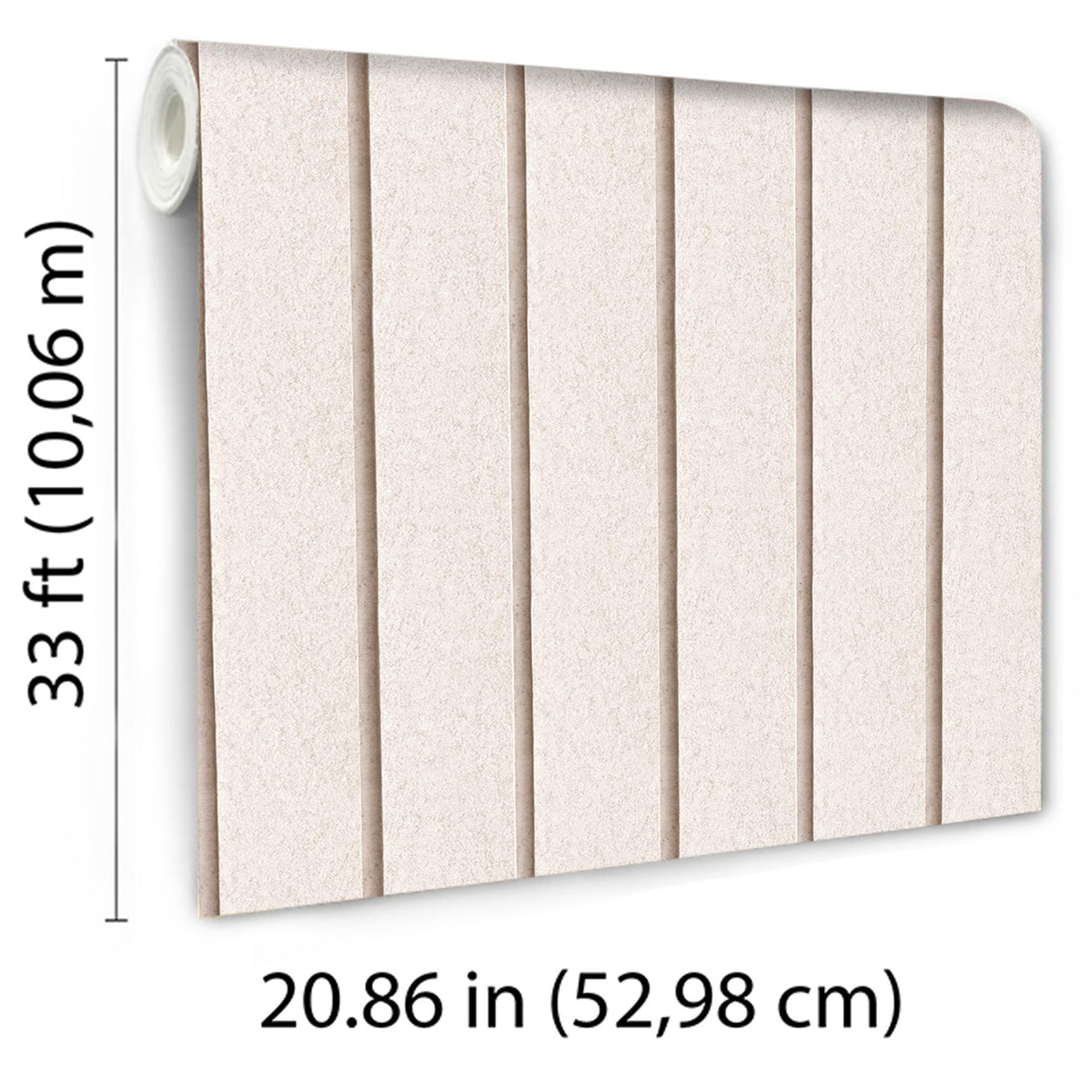 DecoratorsBest Luxe Concrete Slat Beige Wallpaper