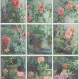 DecoratorsBest Rose Garden Window Trompe L'Oeil Green Wallpaper