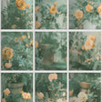 DecoratorsBest Rose Garden Window Trompe L'Oeil Orange Wallpaper