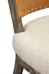 Furniture Classics Lina Leather and Linen Chair