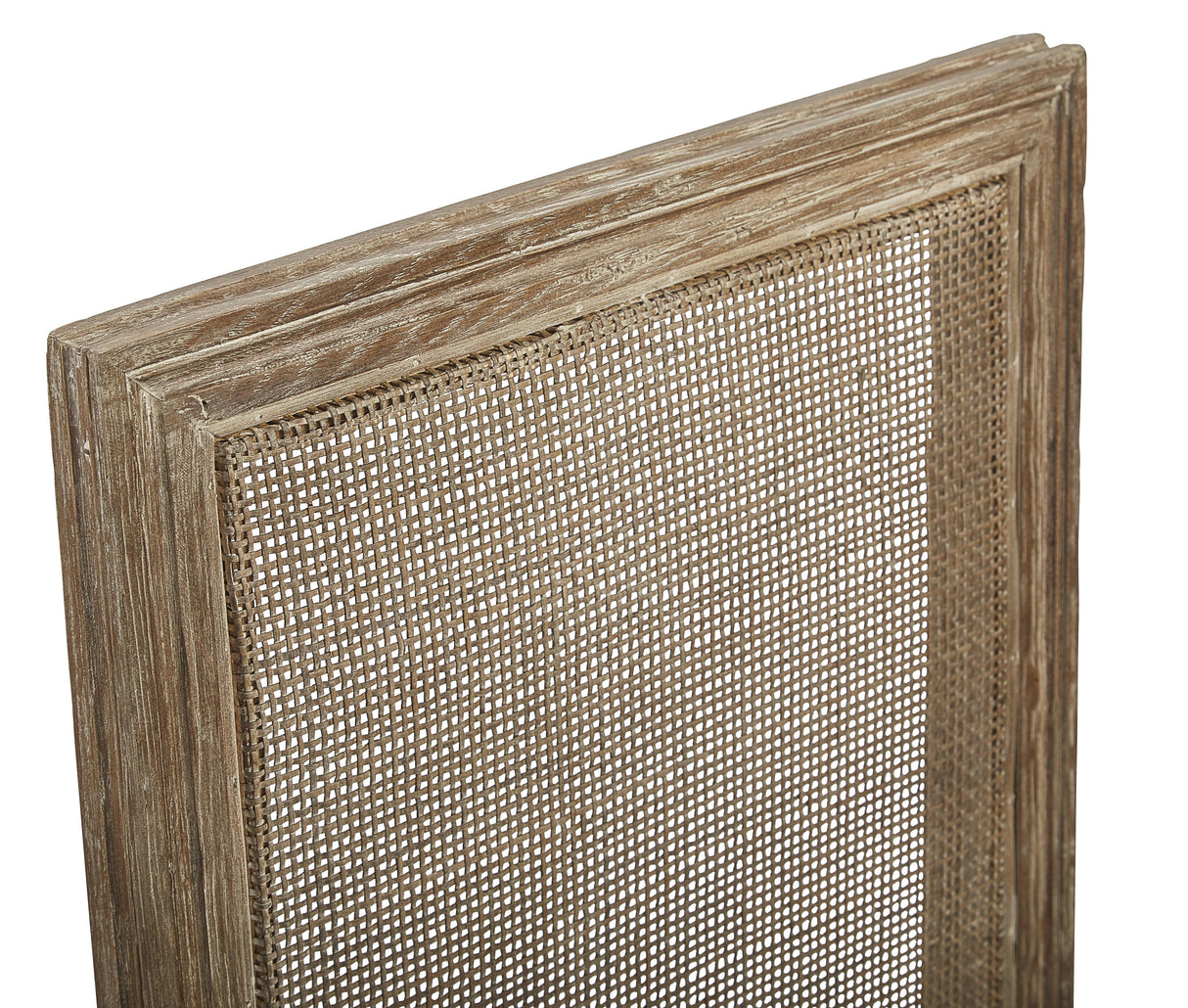 Furniture Classics Linen & Oak Caned Back Side Chair