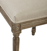 Furniture Classics Linen & Oak Caned Back Side Chair