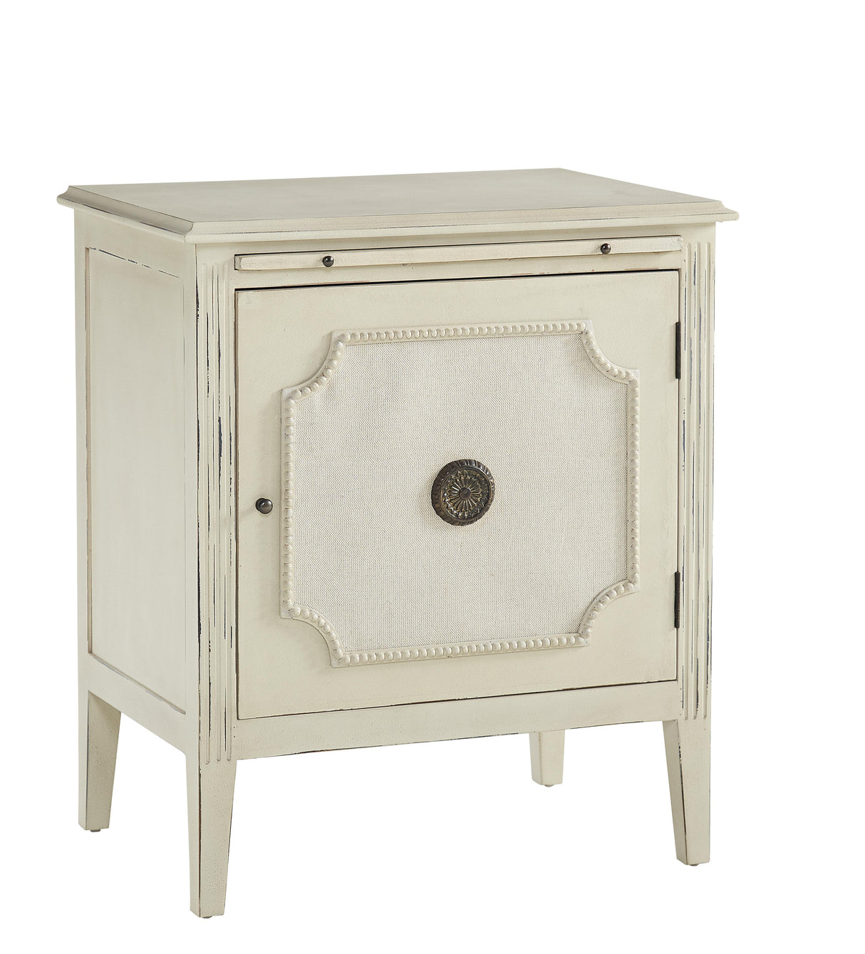Furniture Classics Linen & Beaded Front End Table