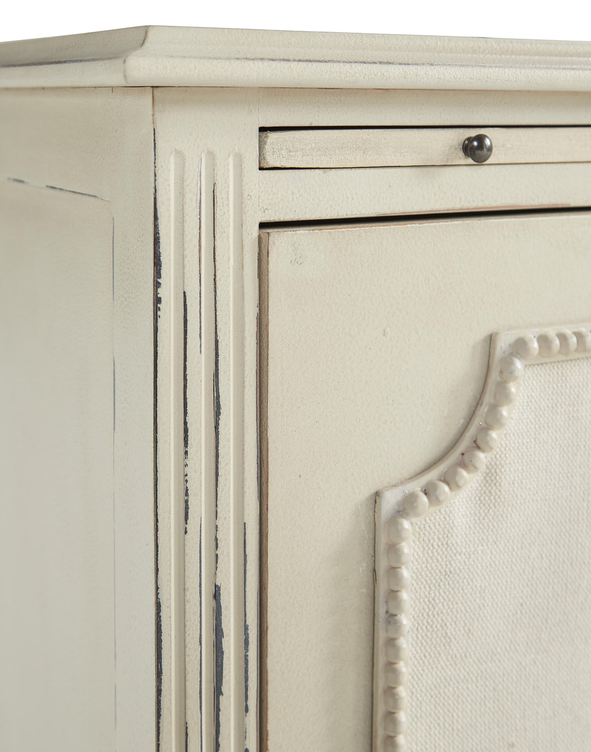 Furniture Classics Linen & Beaded Front End Table