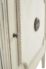 Furniture Classics Linen & Beaded Front End Table