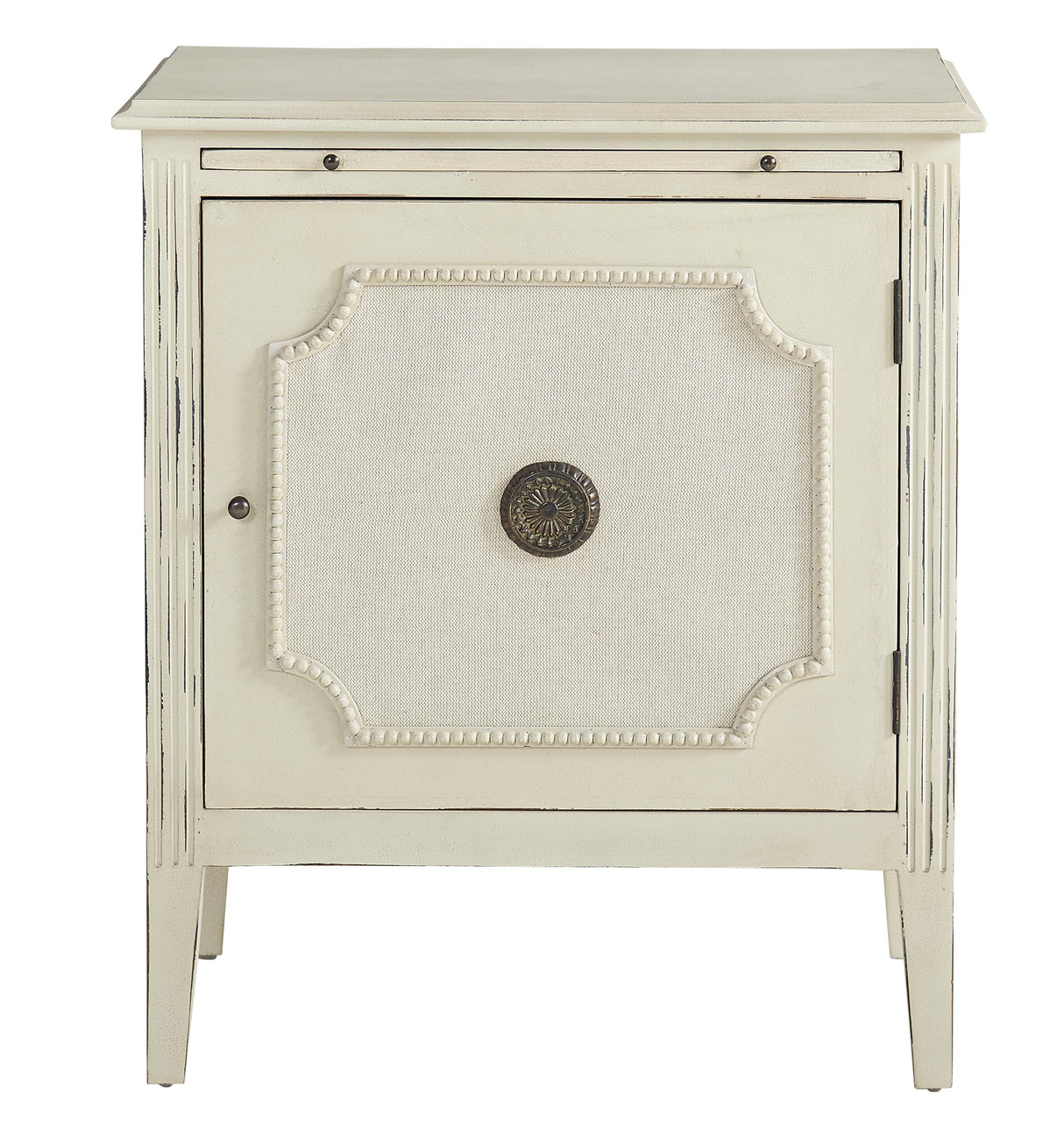Furniture Classics Linen & Beaded Front End Table