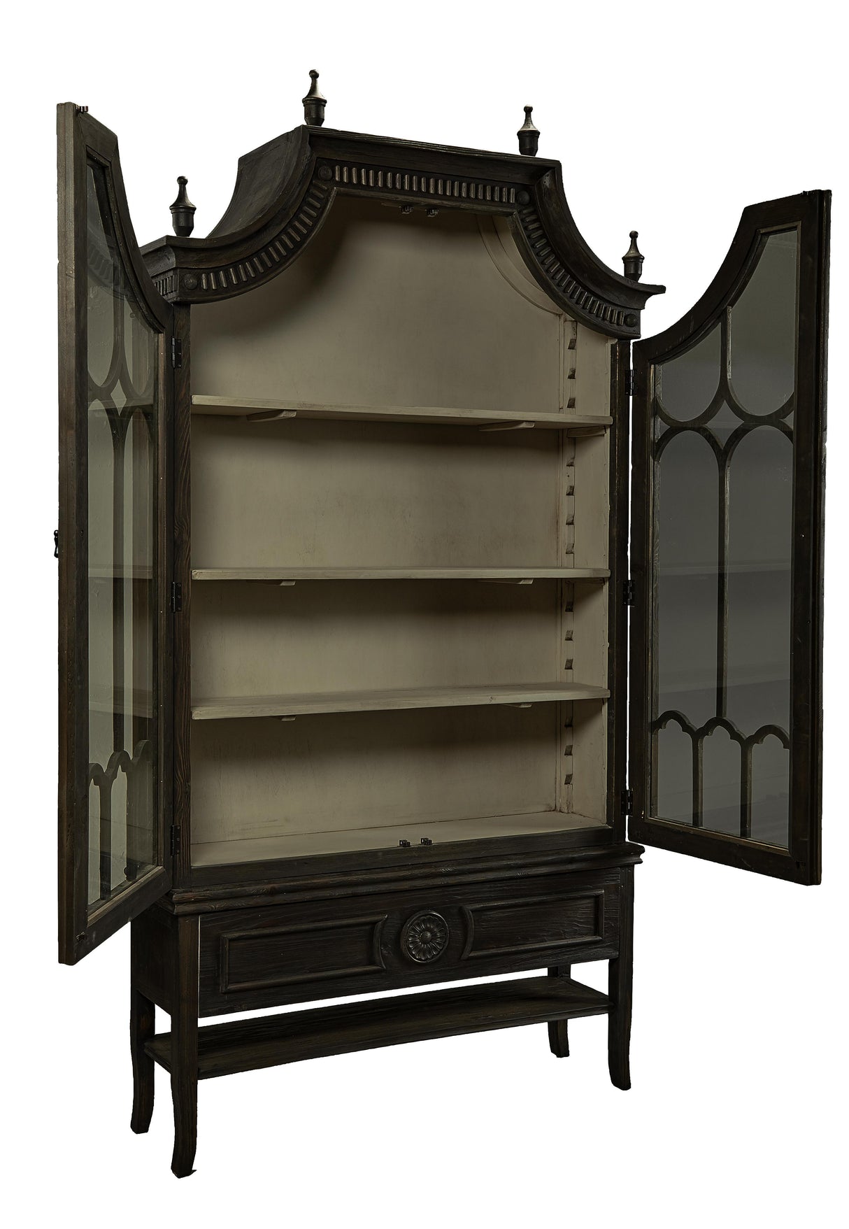 Furniture Classics Reims Cathedral Black Arched Cabinet