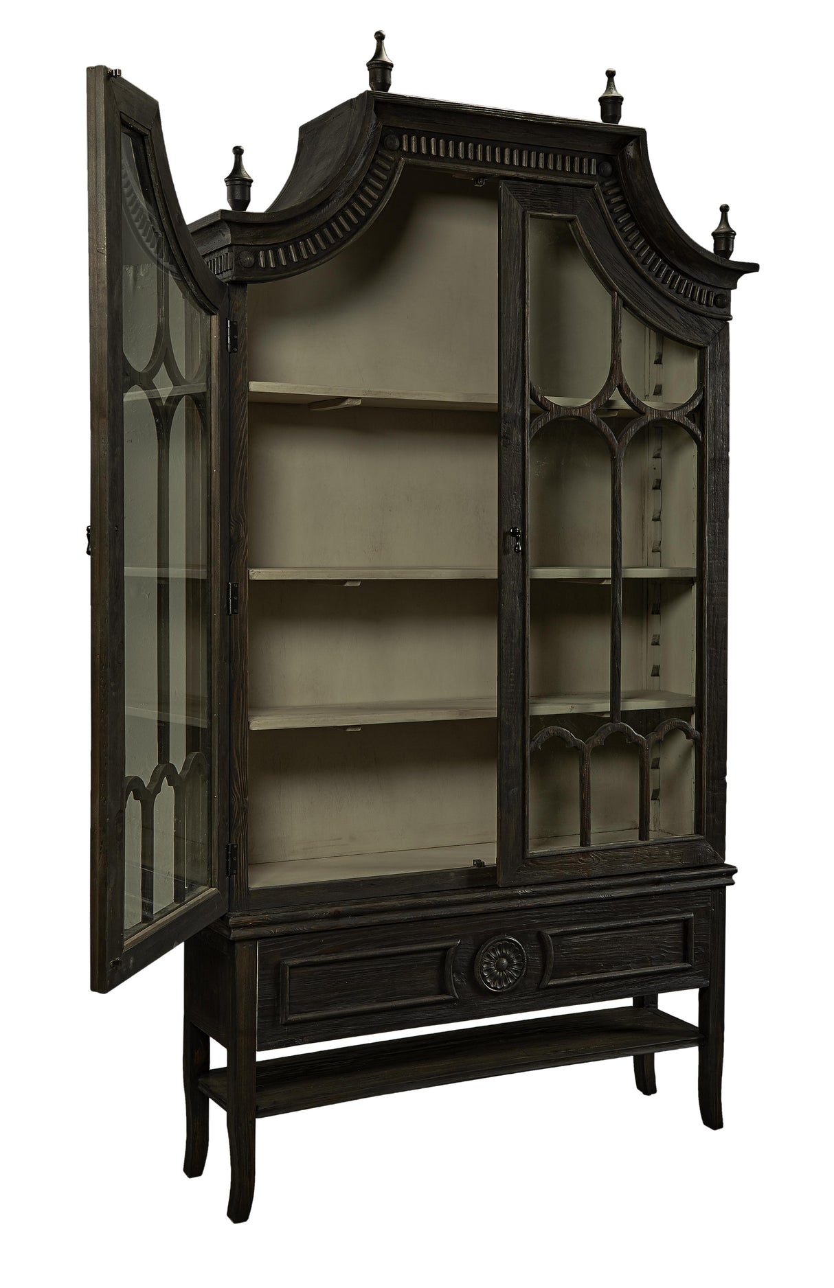 Furniture Classics Reims Cathedral Black Arched Cabinet