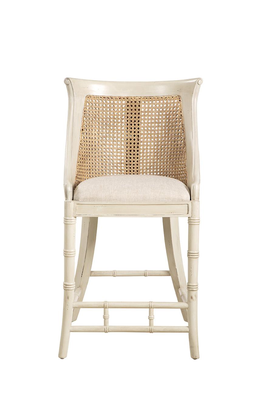 Furniture Classics Cream Spoonback Counter Stool