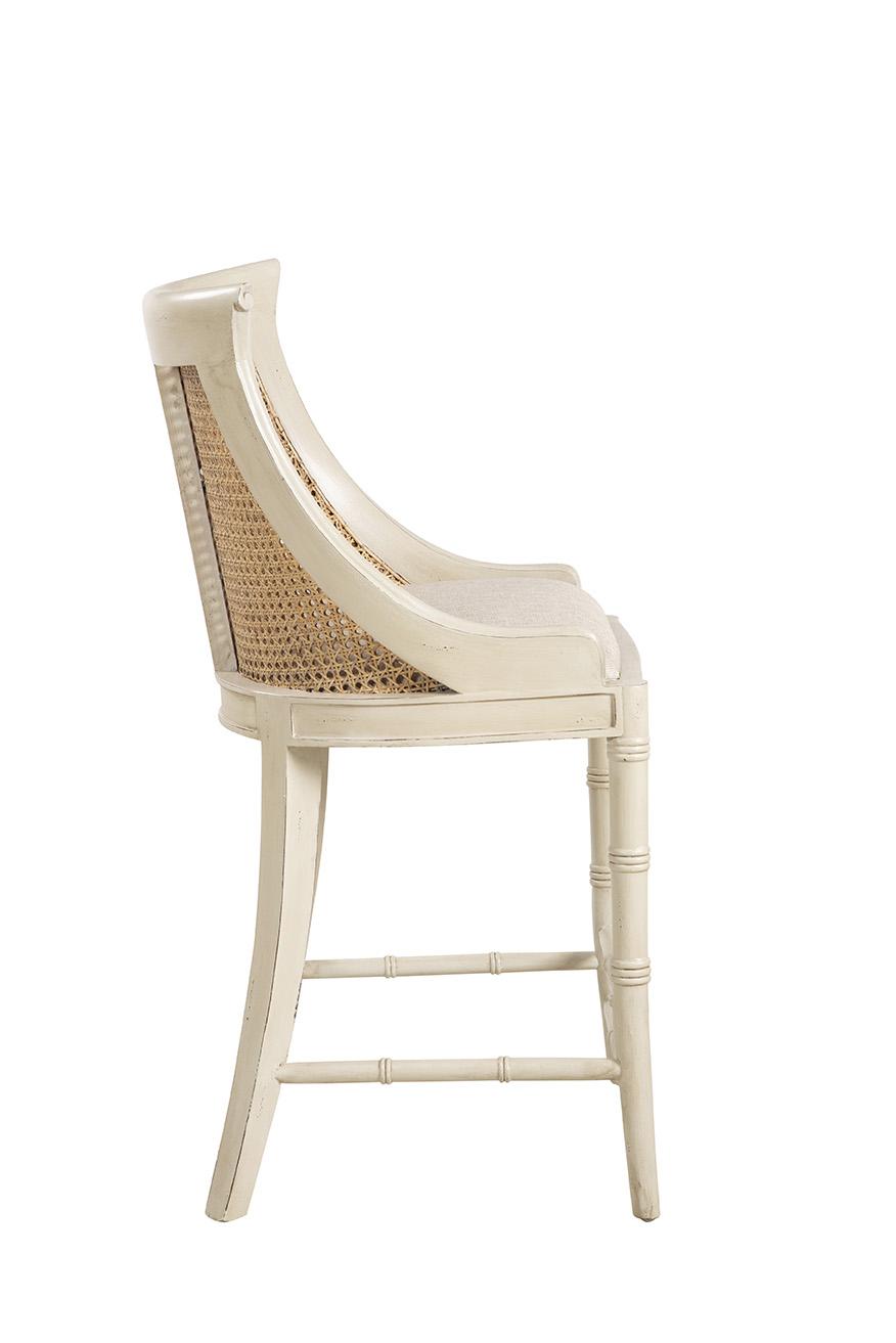 Furniture Classics Cream Spoonback Counter Stool