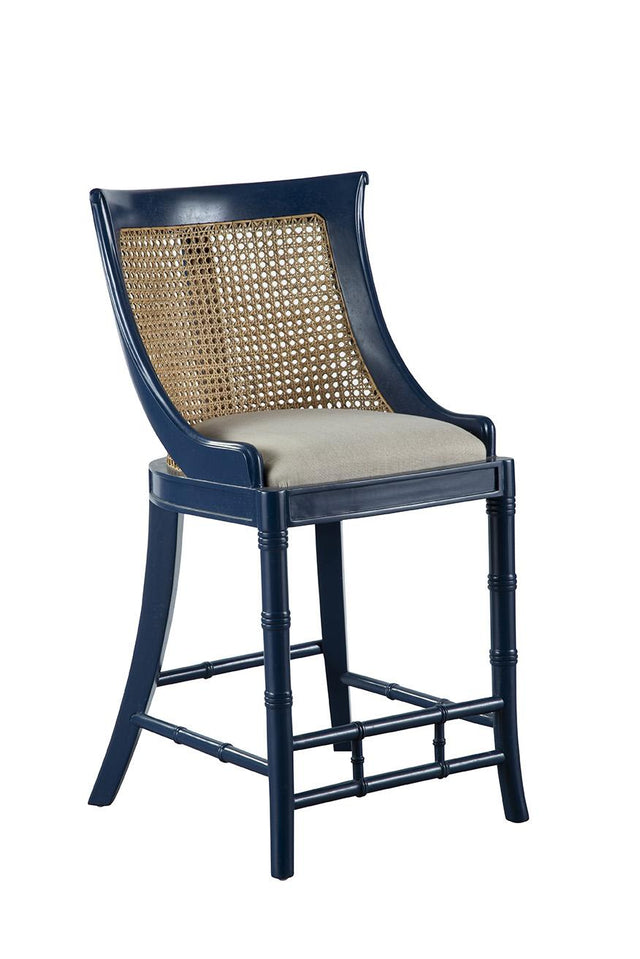 Furniture Classics Blue Spoonback Counter Stool