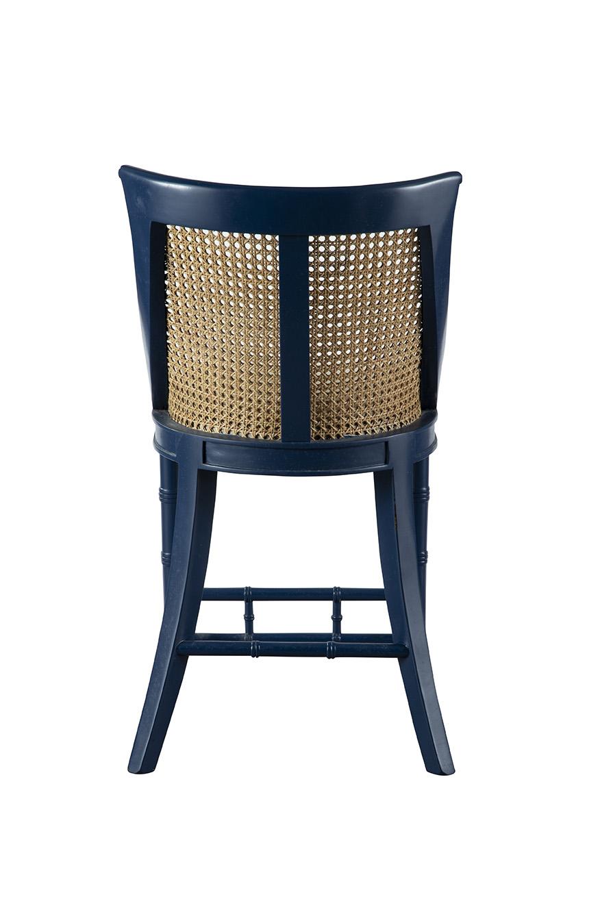 Furniture Classics Blue Spoonback Counter Stool