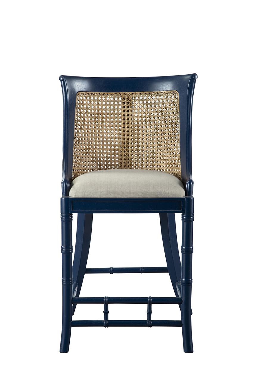 Furniture Classics Blue Spoonback Counter Stool